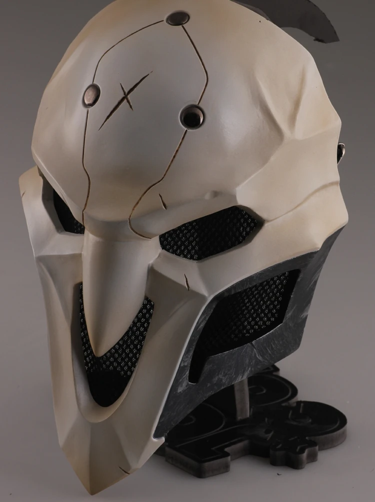 Overwatch Gabriel Reyes Reaper Clay Sculpture Cosplay Mask